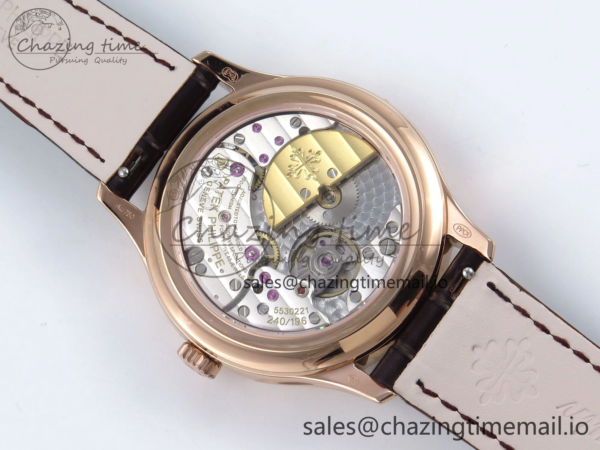 WeatherProof Perpetual Calendar 5140 RG 3KF Best Edition Brown Dial on Brown Leather Strap A 8667