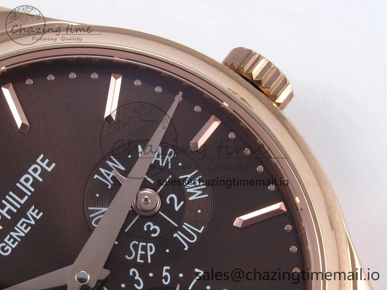 WeatherProof Perpetual Calendar 5140 RG 3KF Best Edition Brown Dial on Brown Leather Strap A 8667
