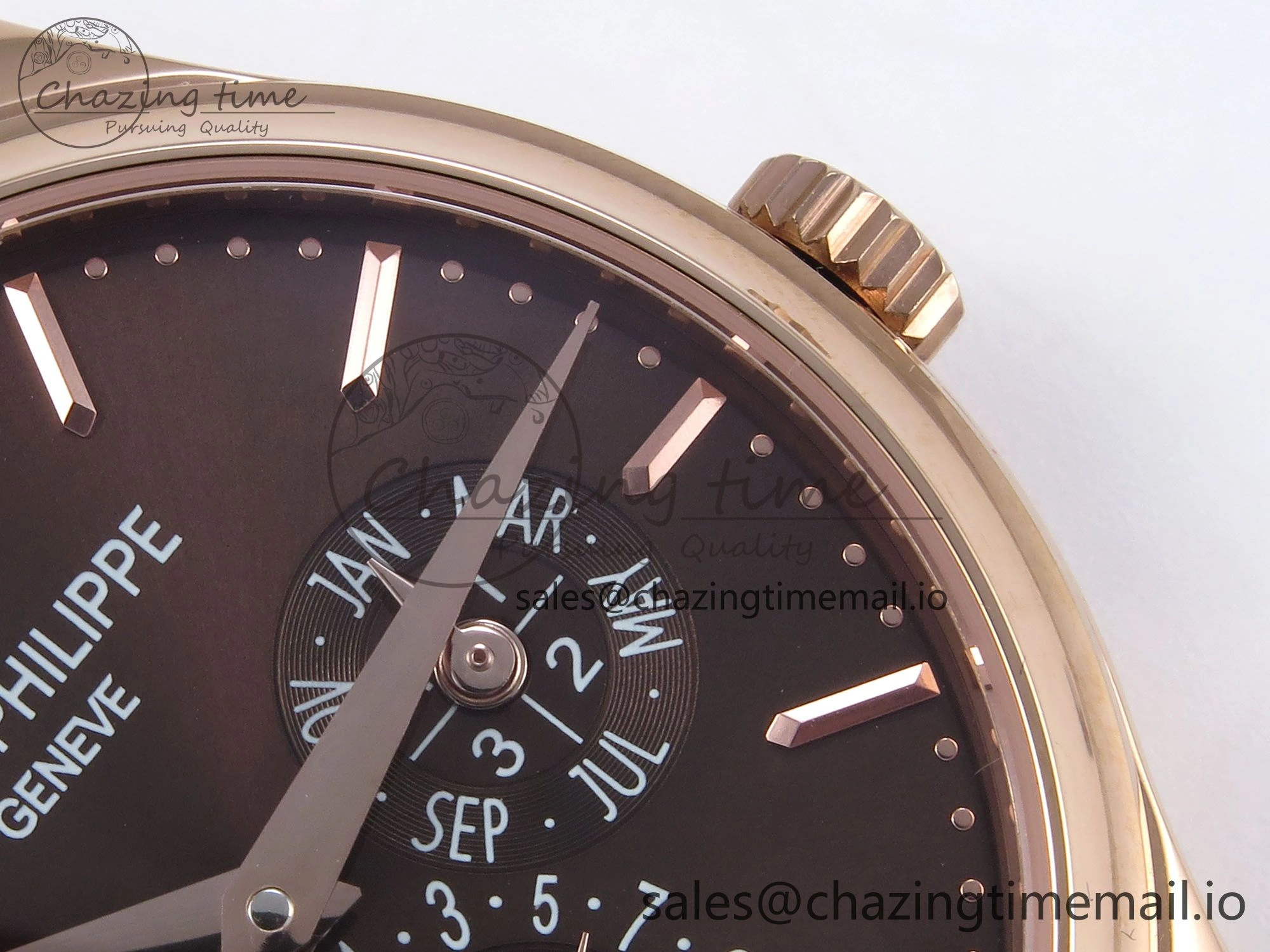 WeatherProof Perpetual Calendar 5140 RG 3KF Best Edition Brown Dial on Brown Leather Strap A 8667