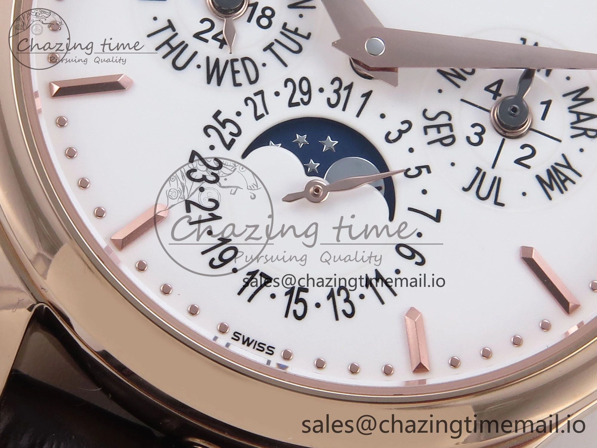 Perpetual Calendar 5140 RG 3KF Best Edition White Dial on Brown Leather Strap A Minimalist 8671