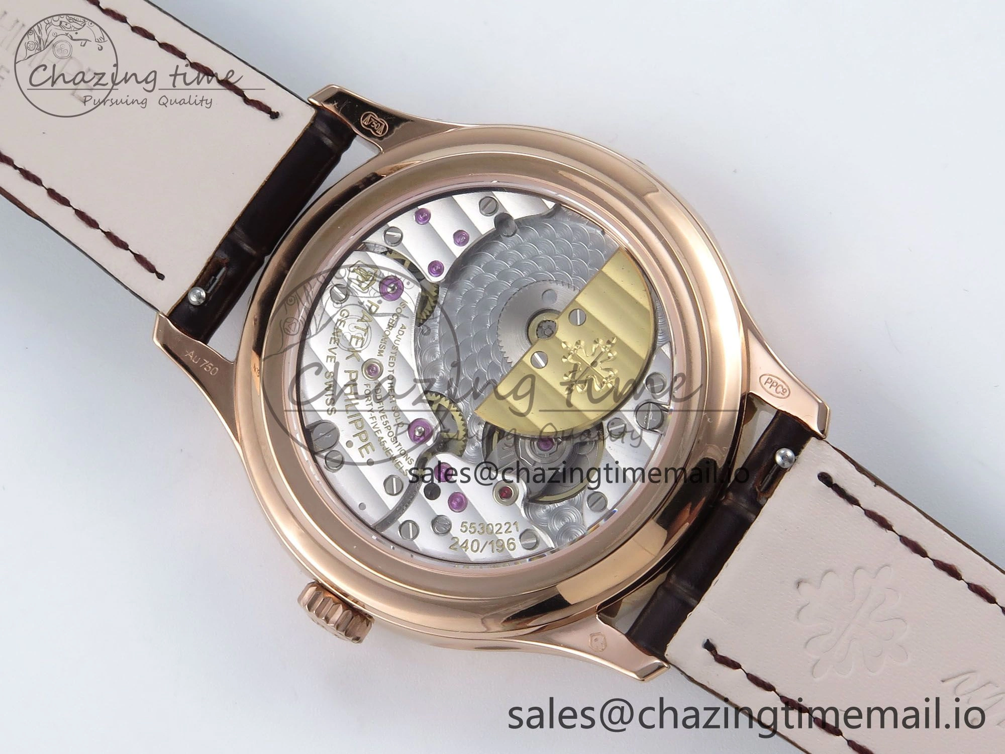 Perpetual Calendar 5140 RG 3KF Best Edition White Dial on Brown Leather Strap A Minimalist 8671