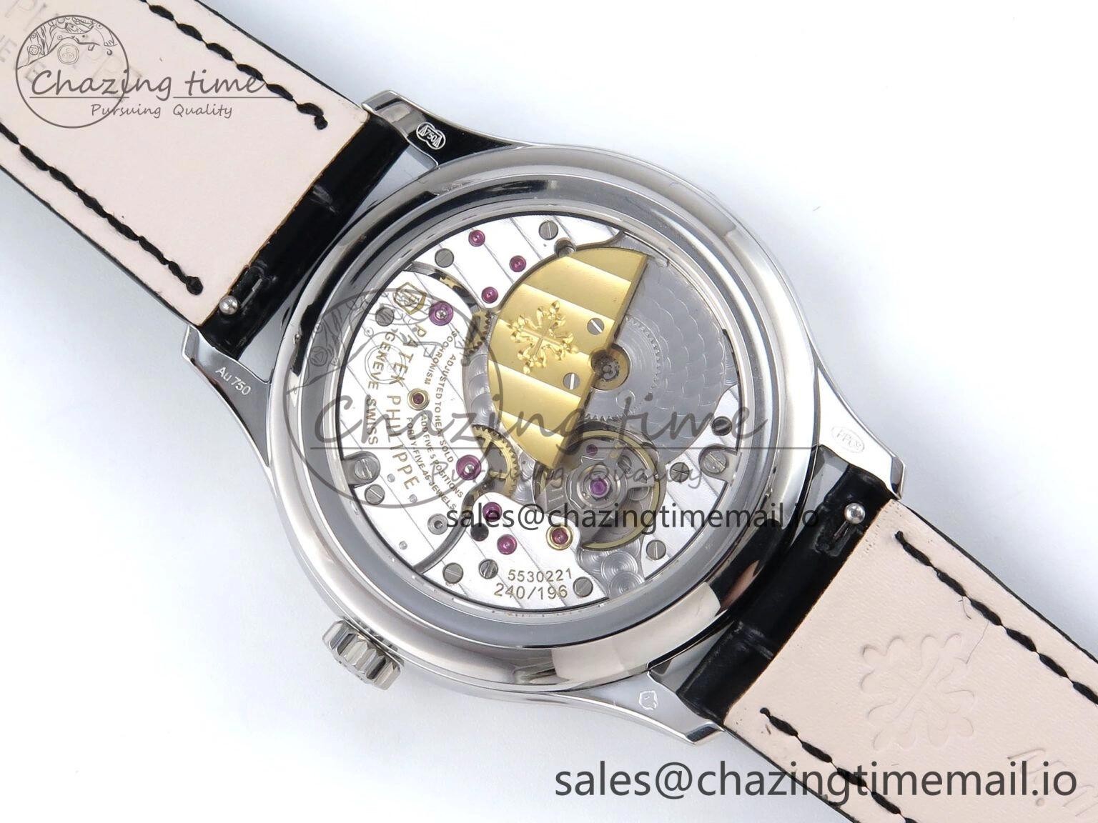 Perpetual Calendar 5140 SS 3KF Best Edition Blue Numeral Dial on Blue Leather Strap A Timeless 8656