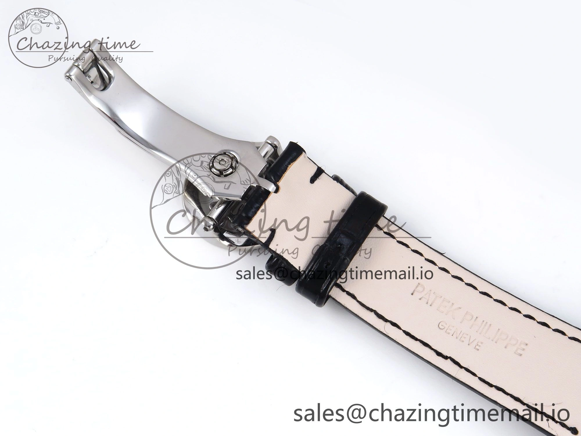 Supportive Perpetual Calendar 5140 SS 3KF Best Edition Gray Dial on Black Leather Strap A 8658