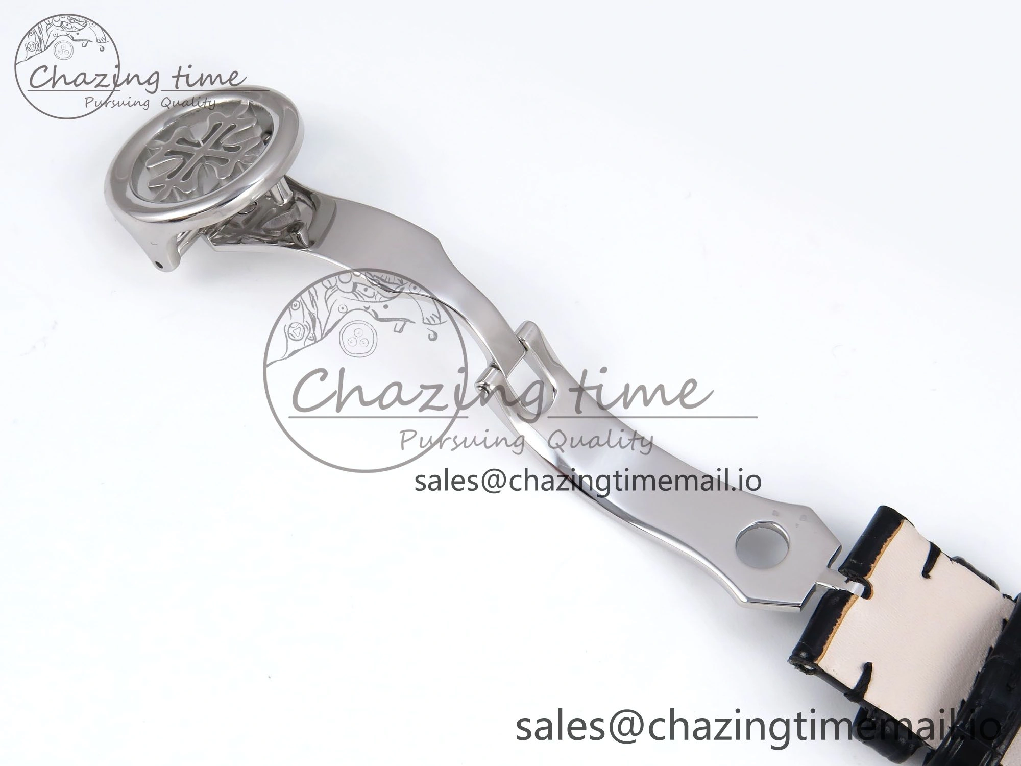 Supportive Perpetual Calendar 5140 SS 3KF Best Edition Gray Dial on Black Leather Strap A 8658