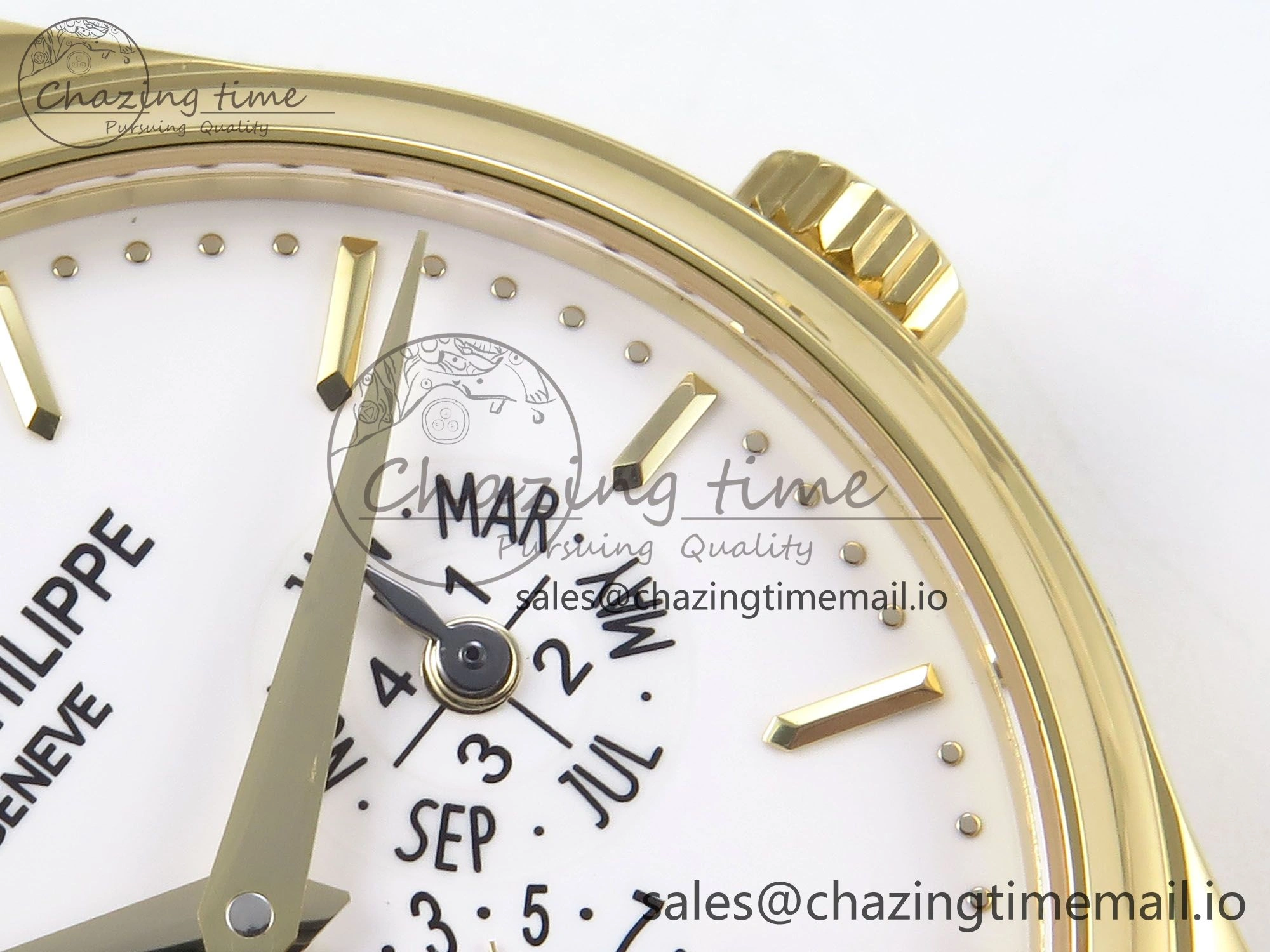 Perpetual Calendar 5140 YG 3KF Best Edition White Dial on Black Leather Strap A Flexible 8661