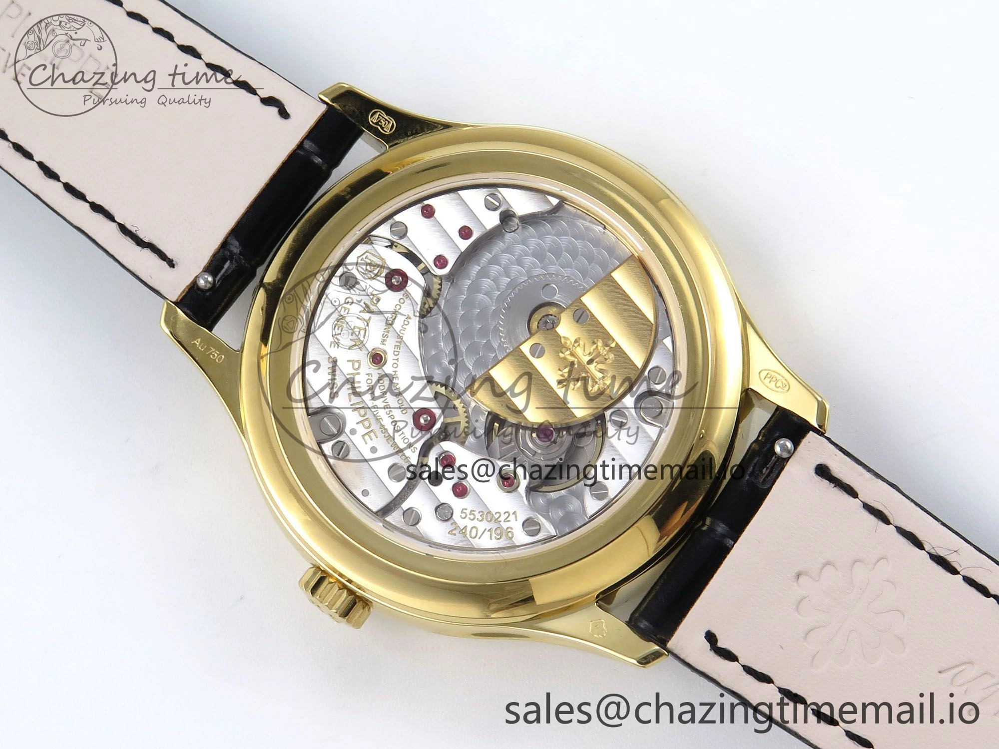 Perpetual Calendar 5140 YG 3KF Best Edition White Dial on Black Leather Strap A Flexible 8661