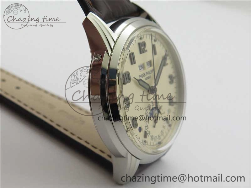 Perpetual Calendar 5320G-001 SS GSF 1:1 Best Edition Cream Dial on Leather Strap A TravelReady 2515