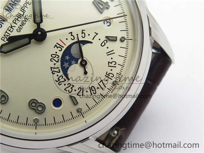 Perpetual Calendar 5320G-001 SS GSF 1:1 Best Edition Cream Dial on Leather Strap A TravelReady 2515