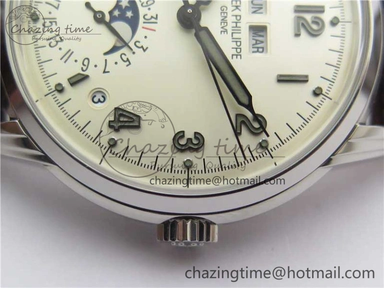 Perpetual Calendar 5320G-001 SS GSF 1:1 Best Edition Cream Dial on Leather Strap A TravelReady 2515
