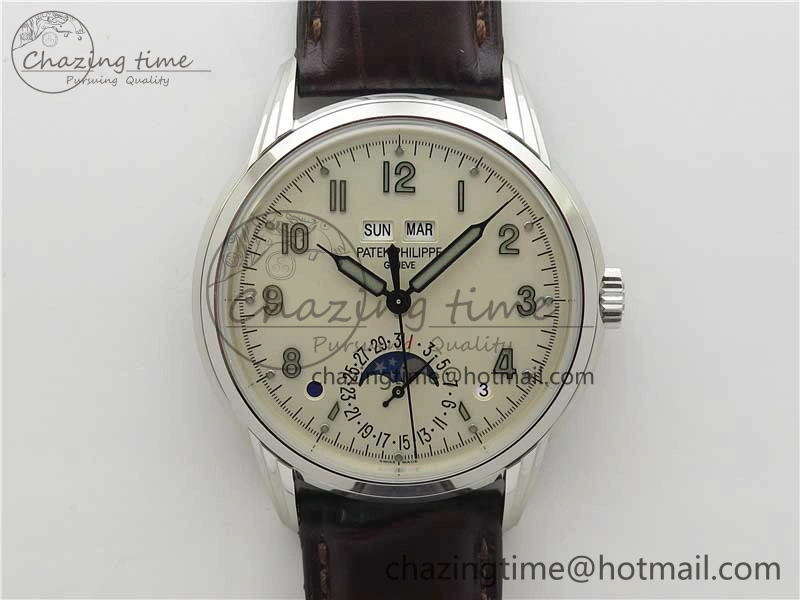 Perpetual Calendar 5320G-001 SS GSF 1:1 Best Edition Cream Dial on Leather Strap A TravelReady 2515