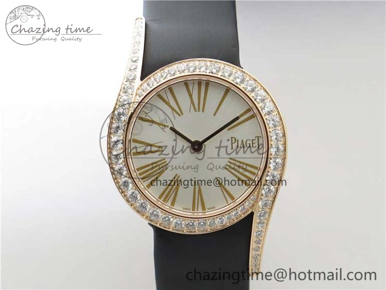 StreetReady Piaget Polo RG Diamonds Dial Bezel MKF On Black Leather Strap MIYOTA9015 To 800P 9127