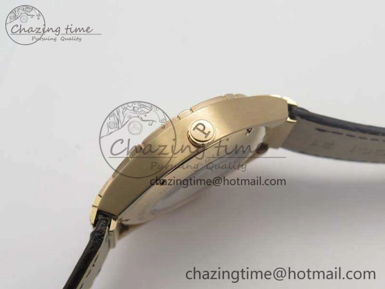 StreetReady Piaget Polo RG Diamonds Dial Bezel MKF On Black Leather Strap MIYOTA9015 To 800P 9127