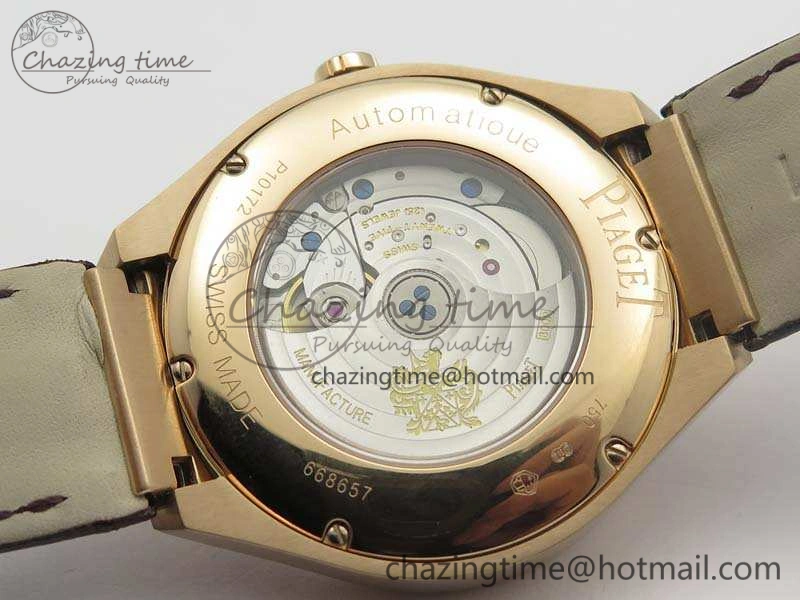 StreetReady Piaget Polo RG Diamonds Dial Bezel MKF On Black Leather Strap MIYOTA9015 To 800P 9127