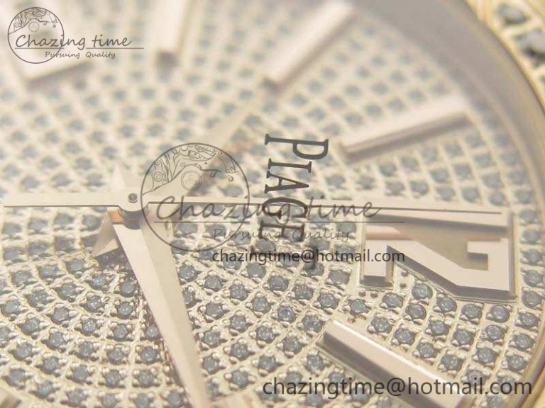 StreetReady Piaget Polo RG Diamonds Dial Bezel MKF On Black Leather Strap MIYOTA9015 To 800P 9127