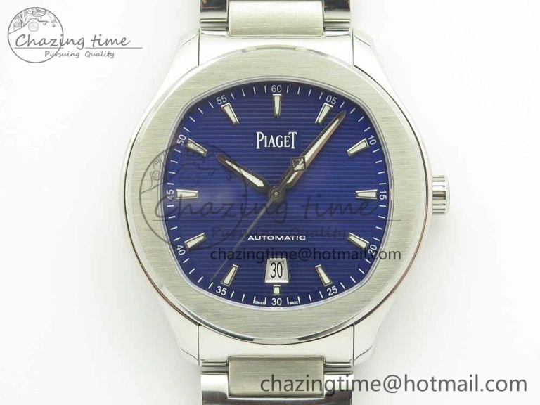 QuickDry Piaget Polo S 42mm SS MKF 1:1 Best Edition Blue Textured Dial on SS Bracelet A1110P 9107