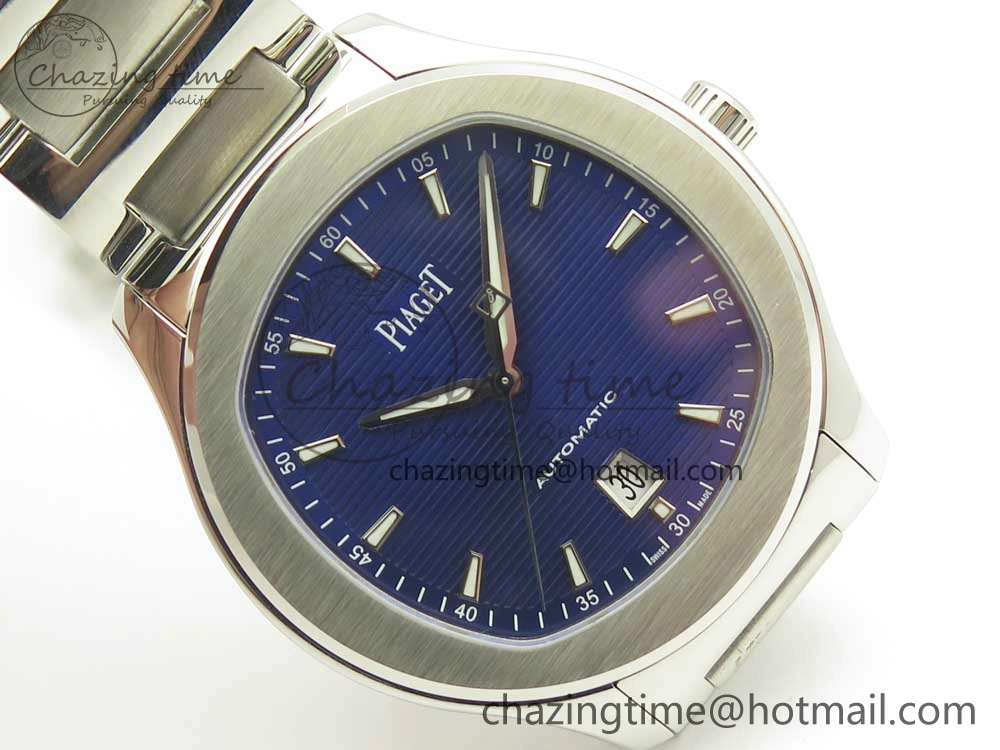 QuickDry Piaget Polo S 42mm SS MKF 1:1 Best Edition Blue Textured Dial on SS Bracelet A1110P 9107
