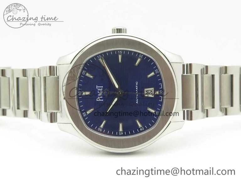 QuickDry Piaget Polo S 42mm SS MKF 1:1 Best Edition Blue Textured Dial on SS Bracelet A1110P 9107