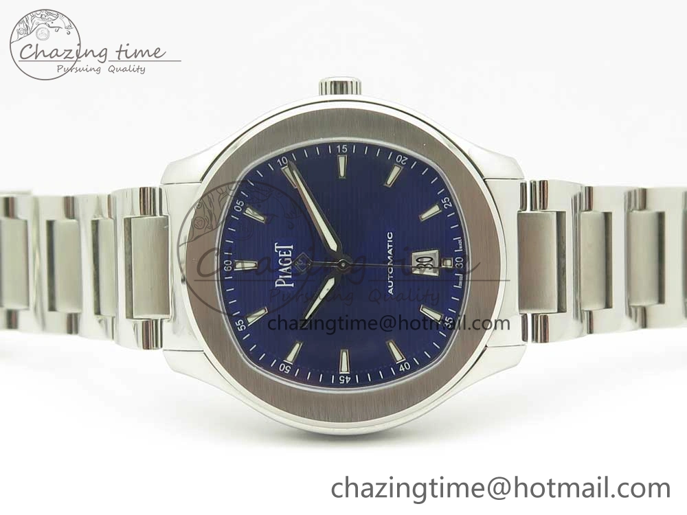 QuickDry Piaget Polo S 42mm SS MKF 1:1 Best Edition Blue Textured Dial on SS Bracelet A1110P 9107
