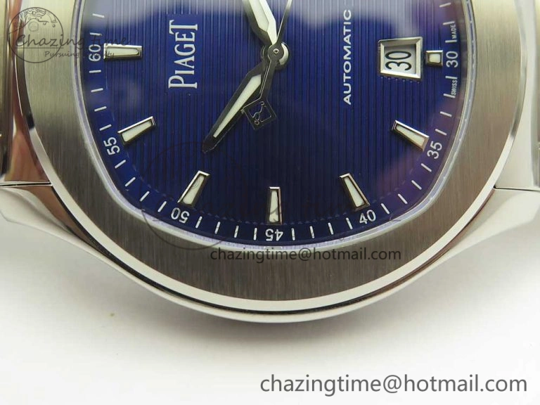 QuickDry Piaget Polo S 42mm SS MKF 1:1 Best Edition Blue Textured Dial on SS Bracelet A1110P 9107