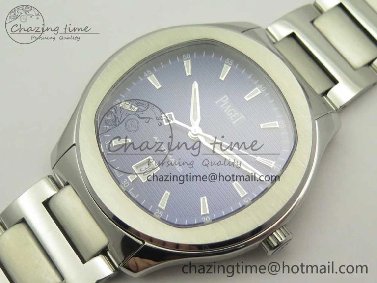 QuickDry Piaget Polo S 42mm SS MKF 1:1 Best Edition Blue Textured Dial on SS Bracelet A1110P 9107