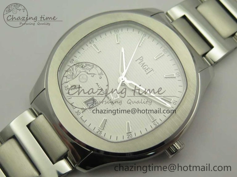 Piaget Polo S 42mm SS MKF 1:1 Best Edition White Textured Dial on SS Bracelet A1110P TopPick 9112