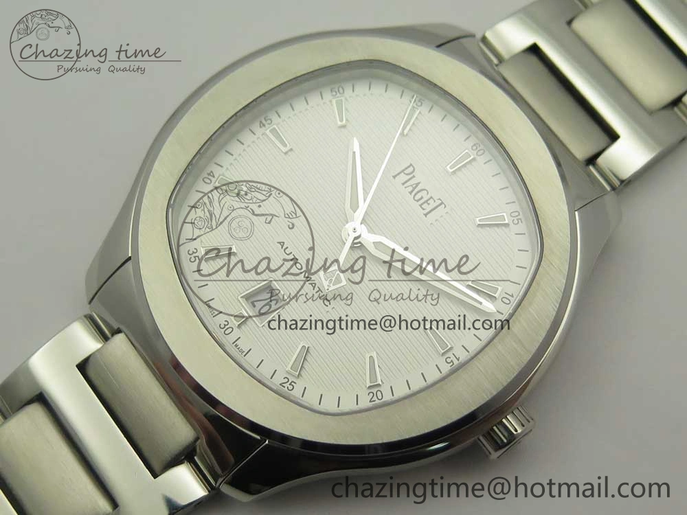 Piaget Polo S 42mm SS MKF 1:1 Best Edition White Textured Dial on SS Bracelet A1110P TopPick 9112