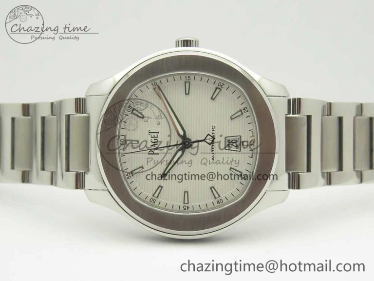 Piaget Polo S 42mm SS MKF 1:1 Best Edition White Textured Dial on SS Bracelet A1110P TopPick 9112