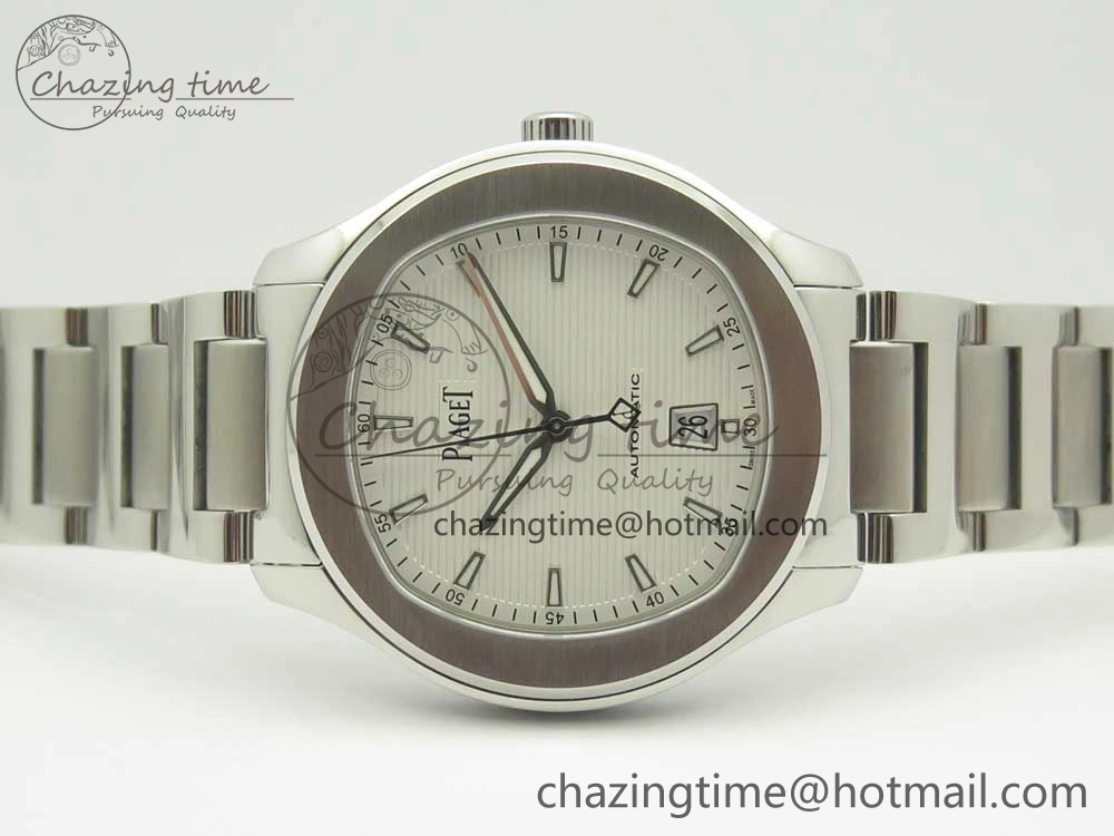 Piaget Polo S 42mm SS MKF 1:1 Best Edition White Textured Dial on SS Bracelet A1110P TopPick 9112