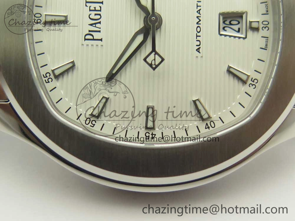 Piaget Polo S 42mm SS MKF 1:1 Best Edition White Textured Dial on SS Bracelet A1110P TopPick 9112