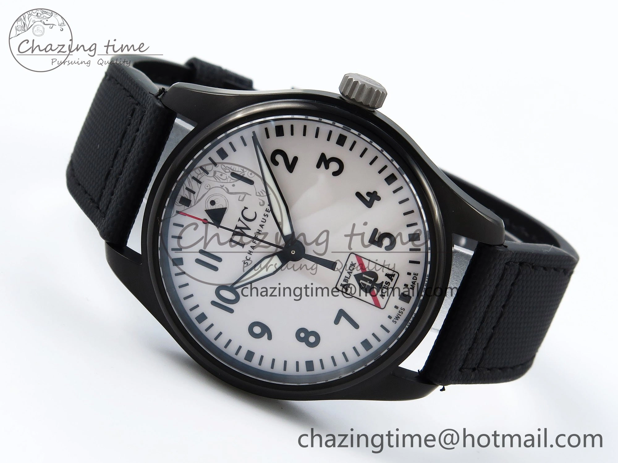 Pilot Black Ace BLSF 1:1 Best Edition White Lume Dial on Black Nylon Strap MIYOTA Original 7021