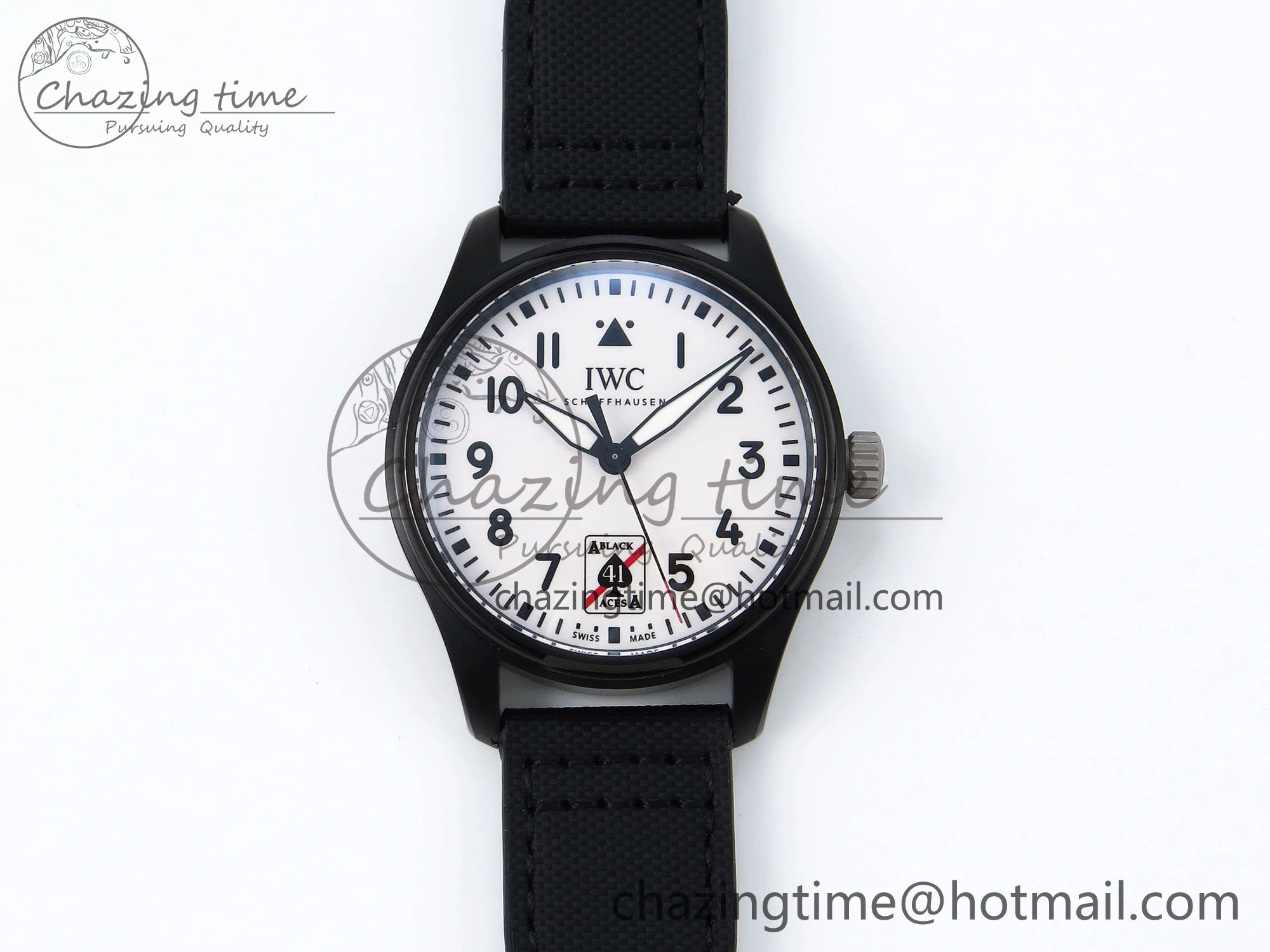 Pilot Black Ace BLSF 1:1 Best Edition White Lume Dial on Black Nylon Strap MIYOTA Original 7021