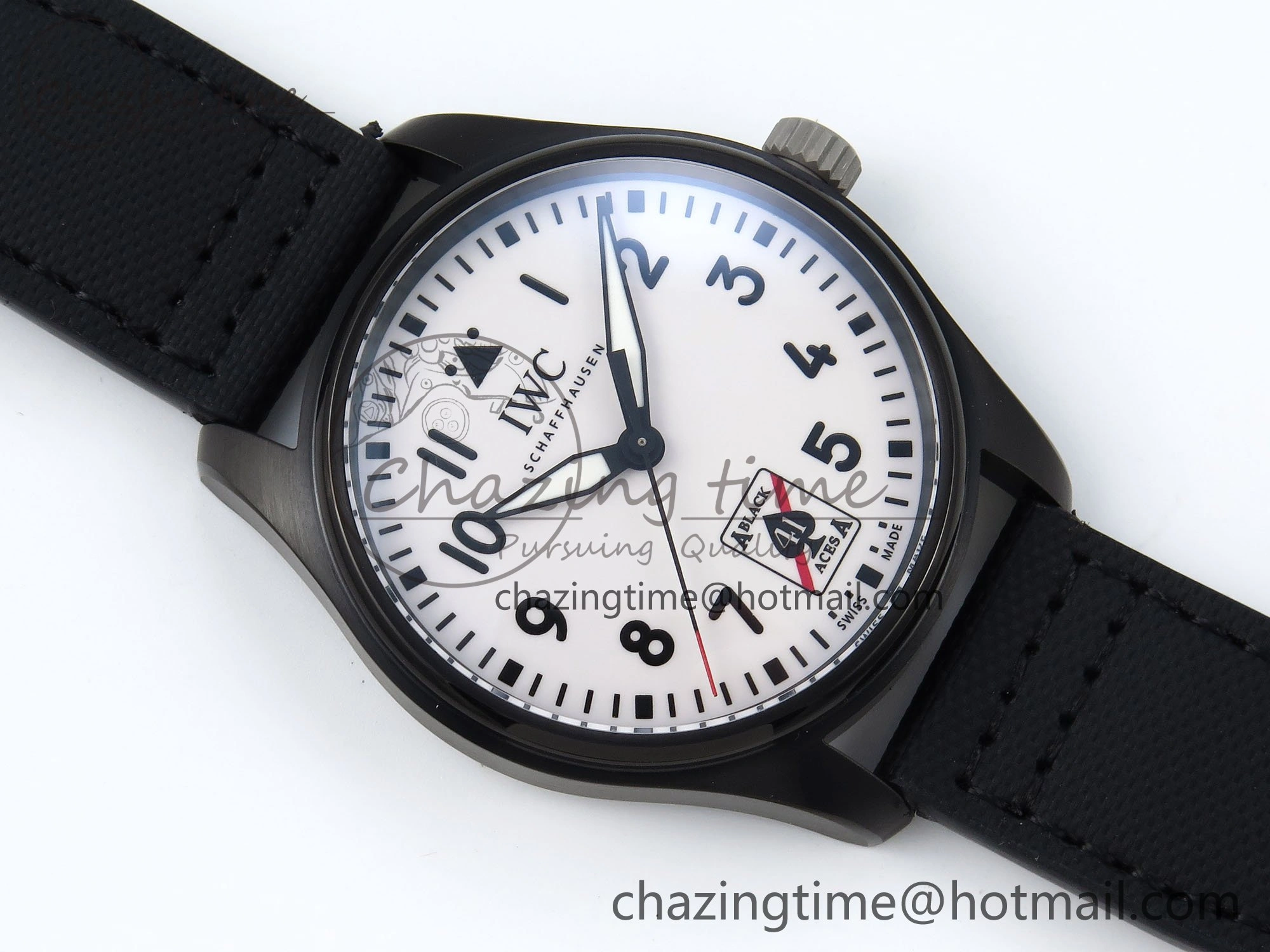 Pilot Black Ace BLSF 1:1 Best Edition White Lume Dial on Black Nylon Strap MIYOTA Original 7021