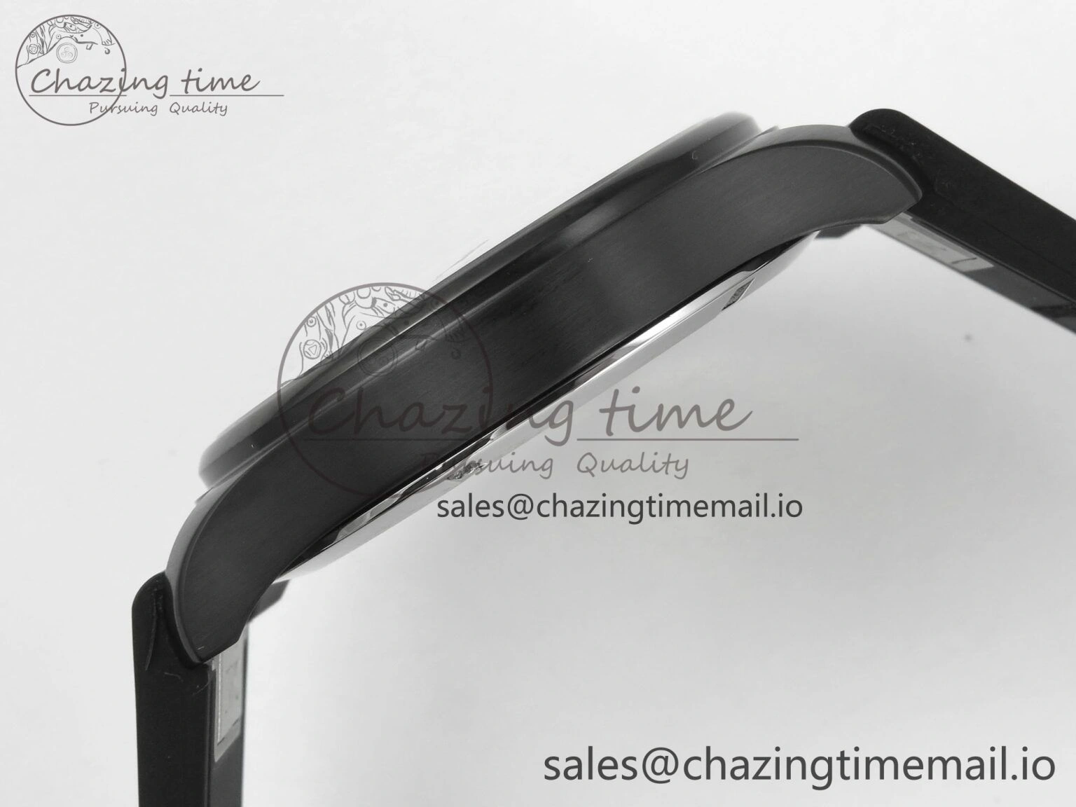 UrbanChic Pilot Black Ace BLSF 1:1 Best Edition White Lume Dial on Black Rubber Strap MIYOTA 6990