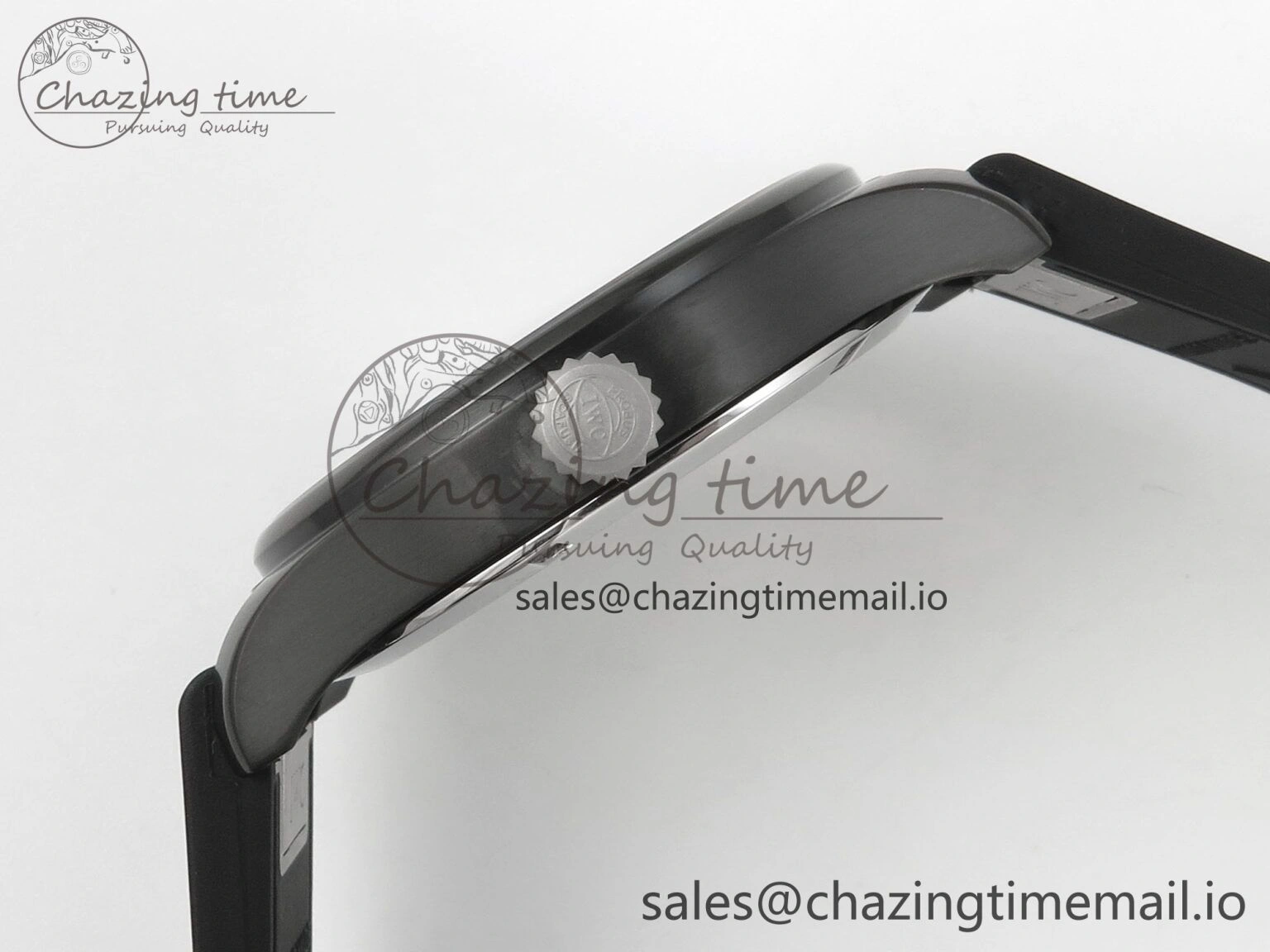 UrbanChic Pilot Black Ace BLSF 1:1 Best Edition White Lume Dial on Black Rubber Strap MIYOTA 6990