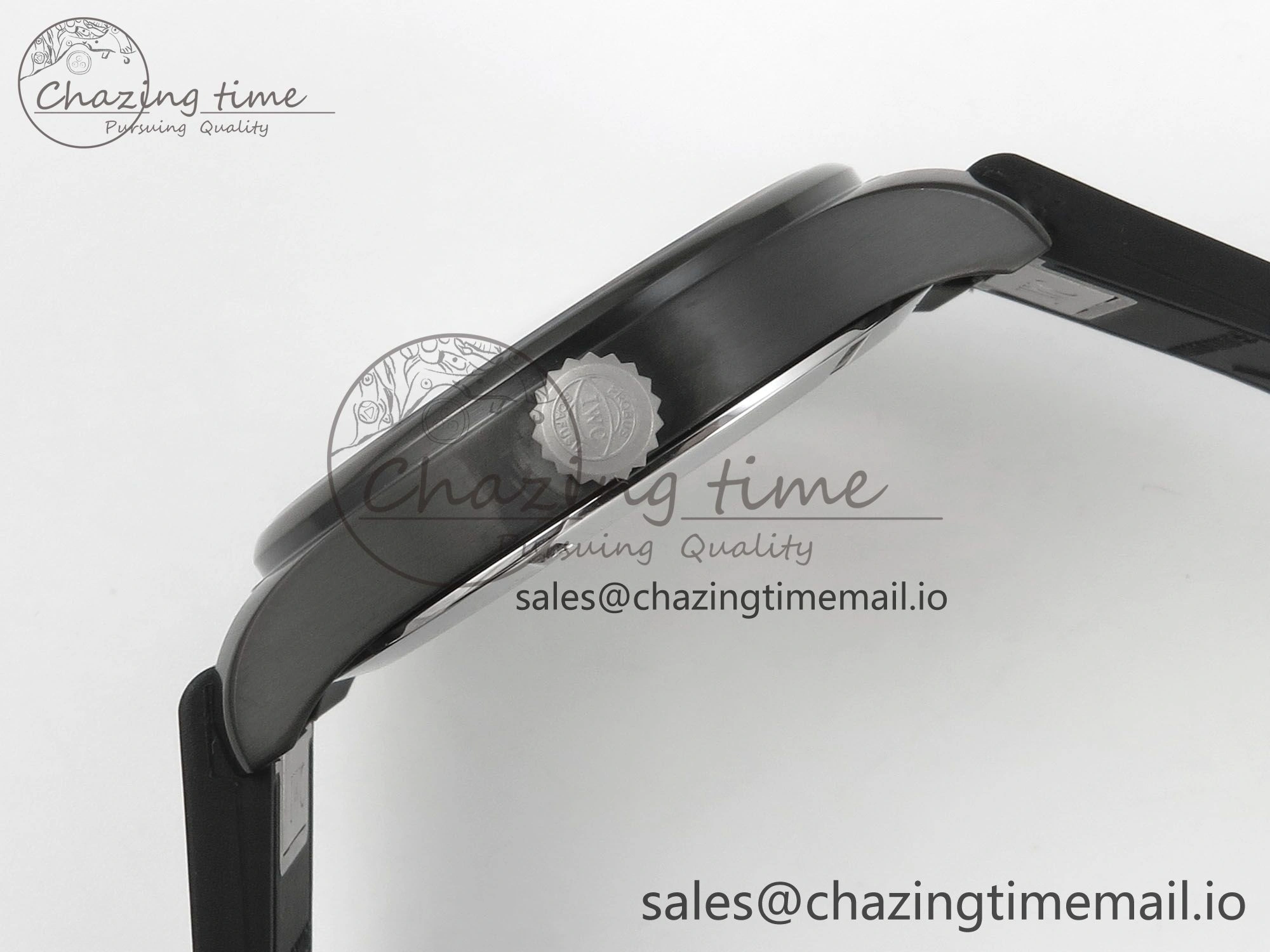 UrbanChic Pilot Black Ace BLSF 1:1 Best Edition White Lume Dial on Black Rubber Strap MIYOTA 6990