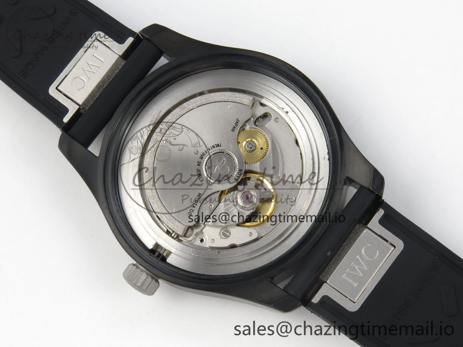 UrbanChic Pilot Black Ace BLSF 1:1 Best Edition White Lume Dial on Black Rubber Strap MIYOTA 6990