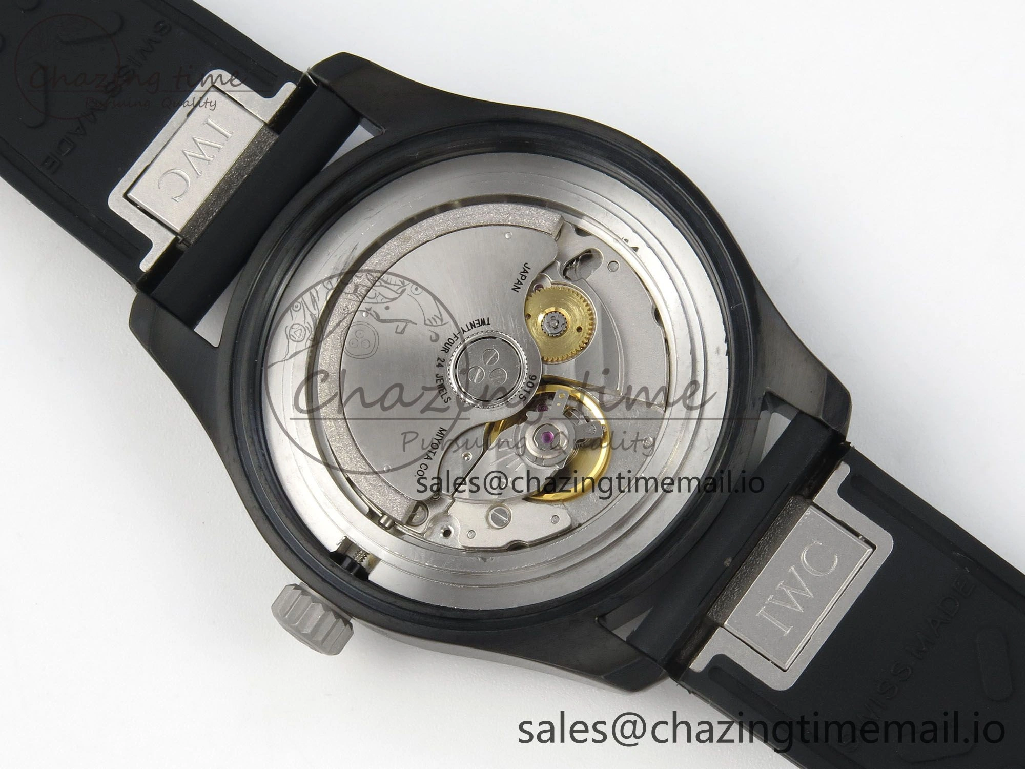 UrbanChic Pilot Black Ace BLSF 1:1 Best Edition White Lume Dial on Black Rubber Strap MIYOTA 6990