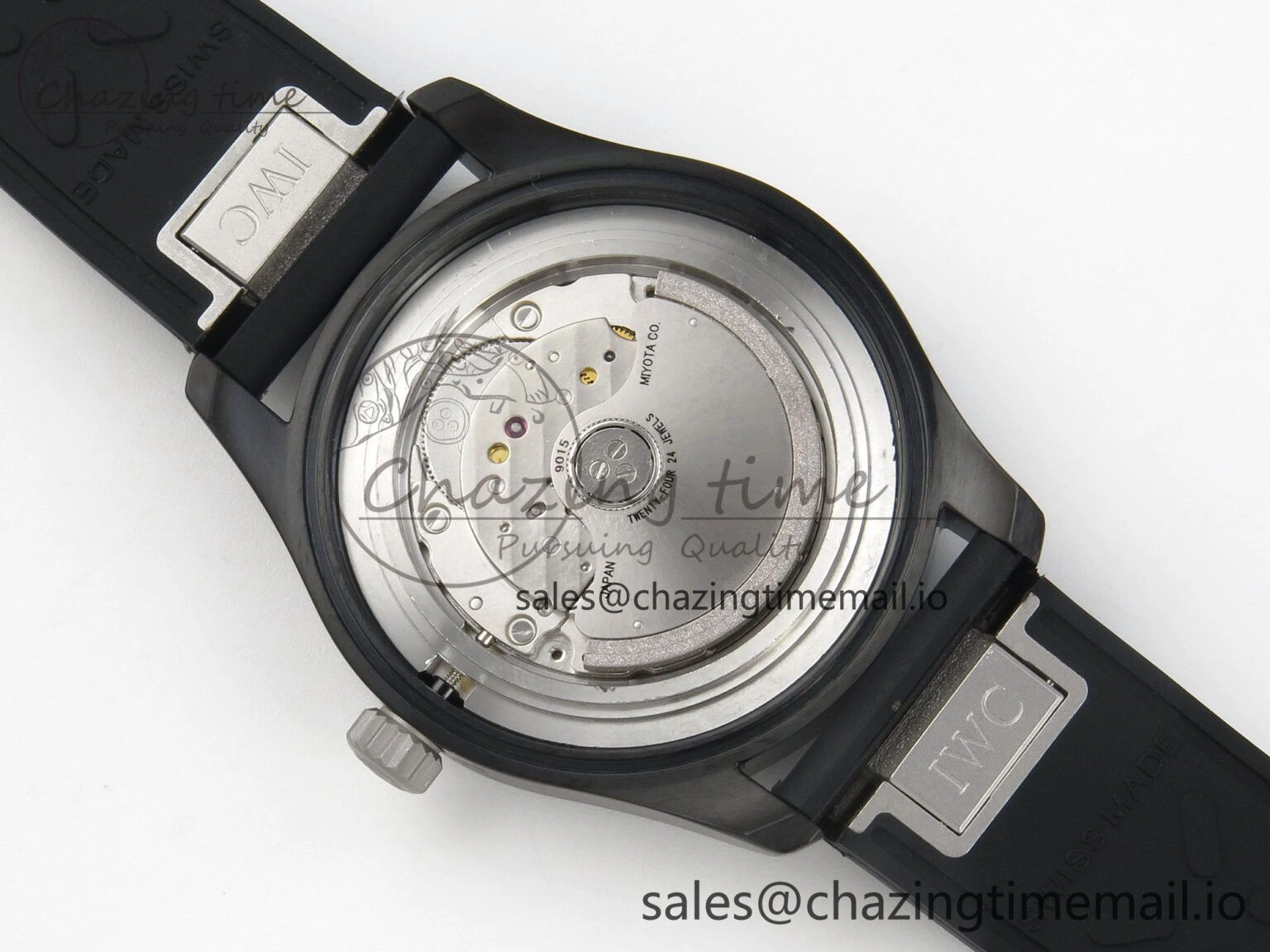 UrbanChic Pilot Black Ace BLSF 1:1 Best Edition White Lume Dial on Black Rubber Strap MIYOTA 6990