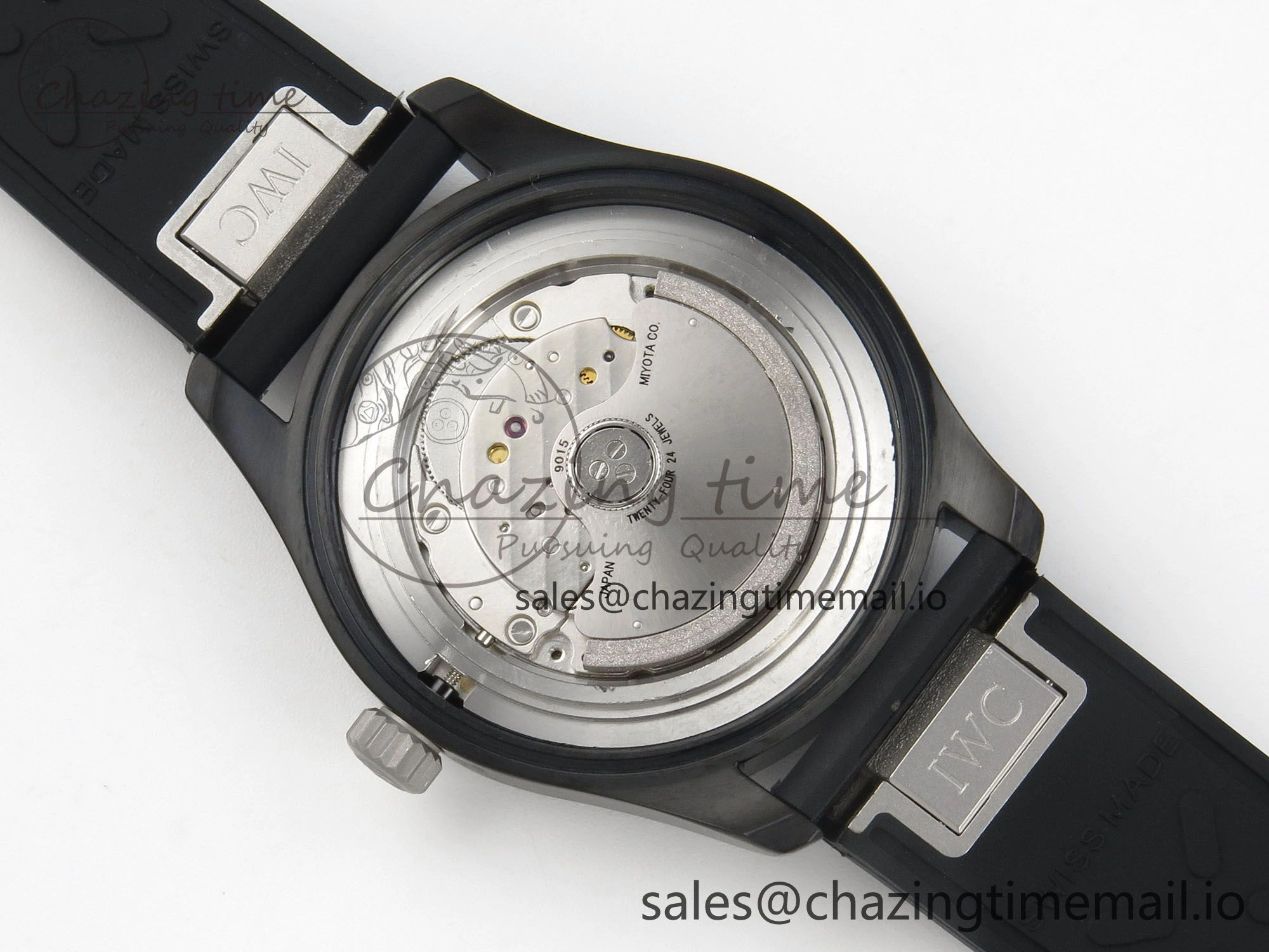 UrbanChic Pilot Black Ace BLSF 1:1 Best Edition White Lume Dial on Black Rubber Strap MIYOTA 6990