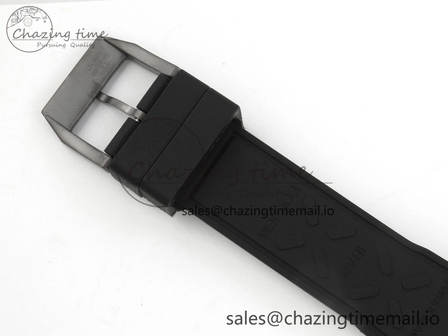 UrbanChic Pilot Black Ace BLSF 1:1 Best Edition White Lume Dial on Black Rubber Strap MIYOTA 6990