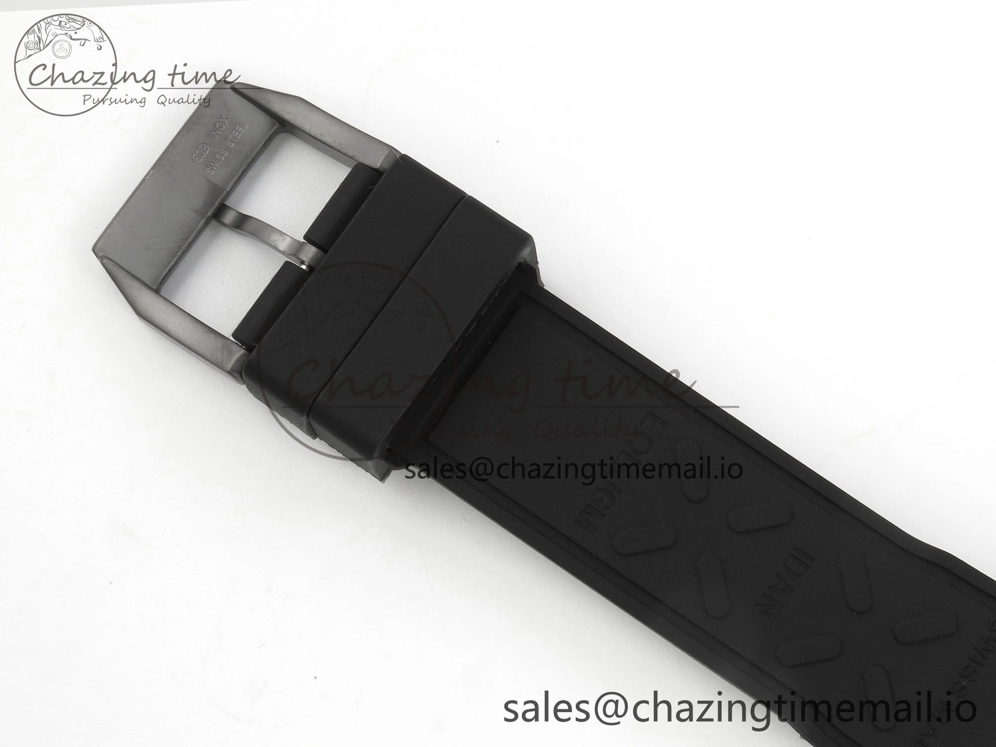 UrbanChic Pilot Black Ace BLSF 1:1 Best Edition White Lume Dial on Black Rubber Strap MIYOTA 6990