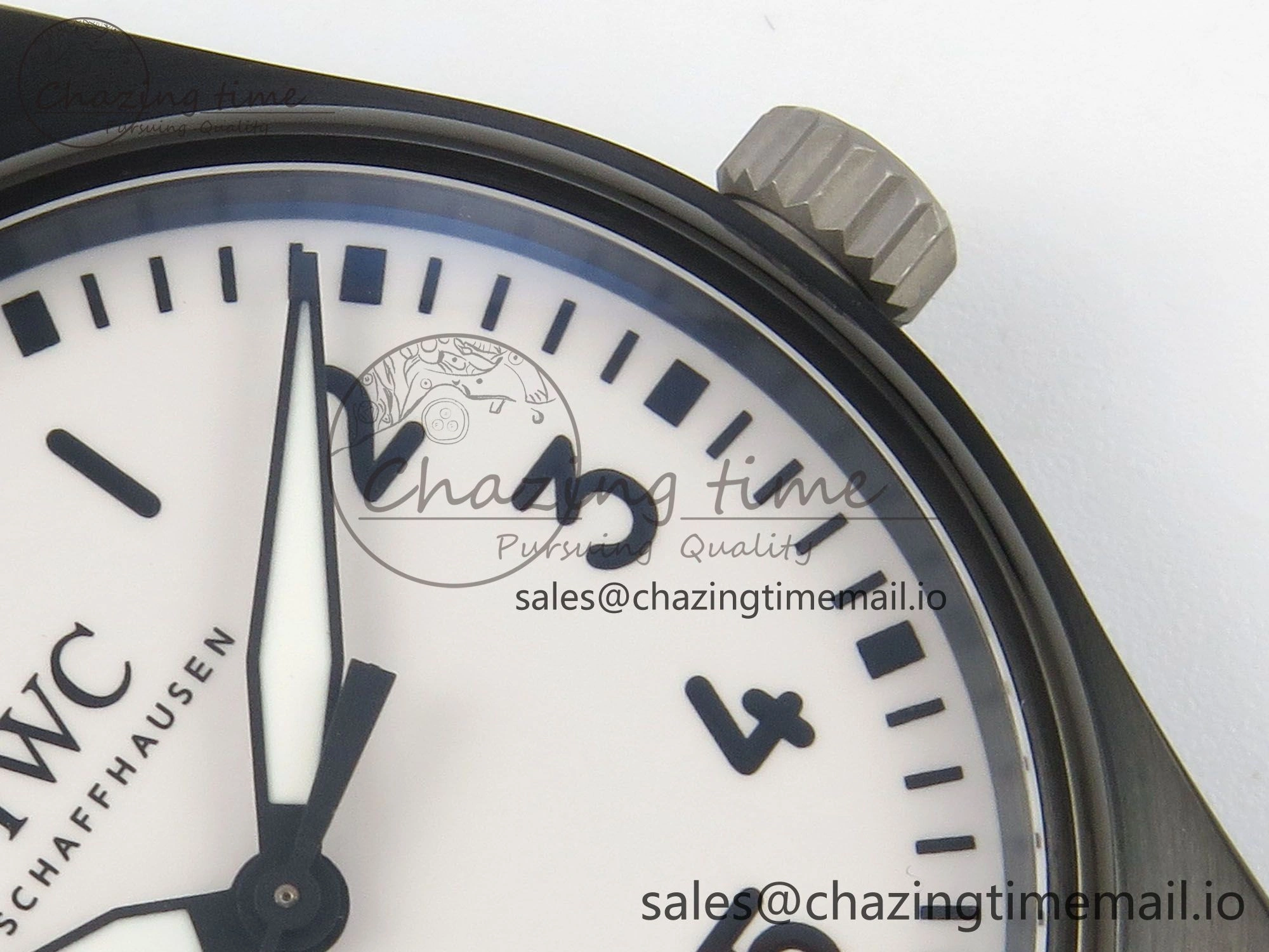 UrbanChic Pilot Black Ace BLSF 1:1 Best Edition White Lume Dial on Black Rubber Strap MIYOTA 6990