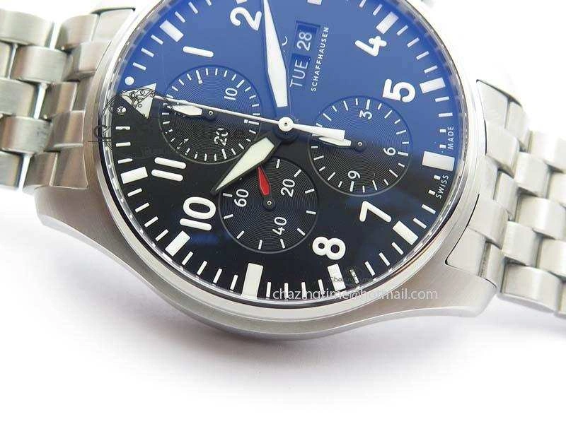 Snug Pilot Chrono 2016 IW377710 ZF 1:1 Best Edition Black Dial On SS Bracelet A7750 V 7277