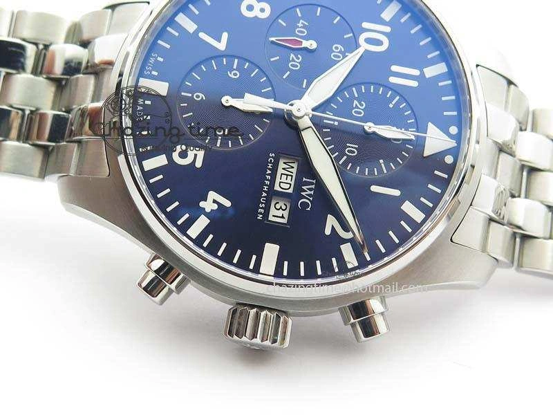 Pilot Chrono 2016 IW377714 ZF 1:1 Best Edition Blue Dial On SS Bracelet A7750 V Seasonal 7272