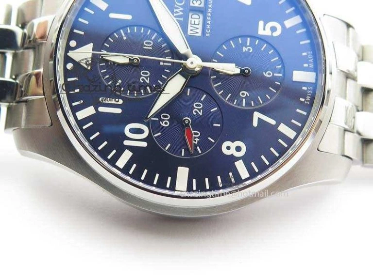 Pilot Chrono 2016 IW377714 ZF 1:1 Best Edition Blue Dial On SS Bracelet A7750 V Seasonal 7272