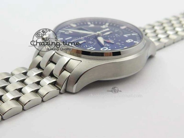 Pilot Chrono 2016 IW377714 ZF 1:1 Best Edition Blue Dial On SS Bracelet A7750 V Seasonal 7272