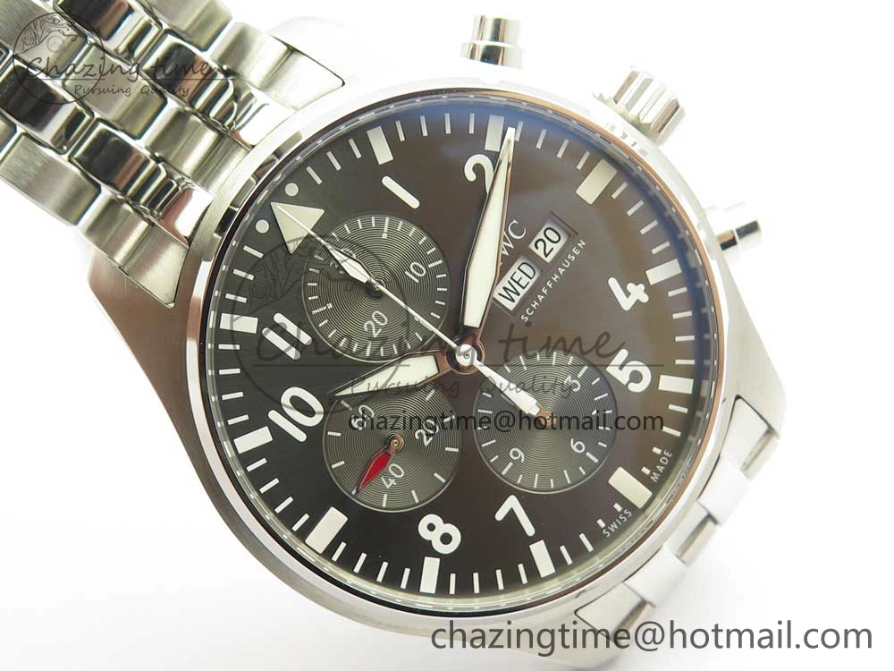 Pilot Chrono 2016 IW377719 ZF 1:1 Best Edition Gray Dial on SS Bracelet A BestValue 7135
