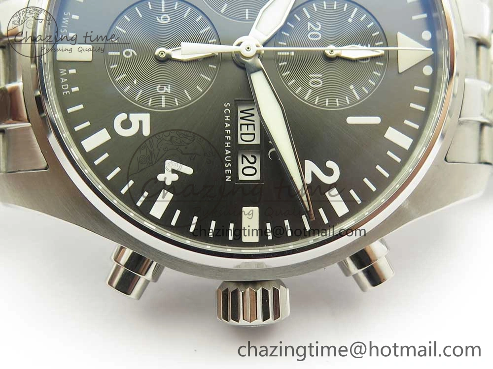 Pilot Chrono 2016 IW377719 ZF 1:1 Best Edition Gray Dial on SS Bracelet A BestValue 7135