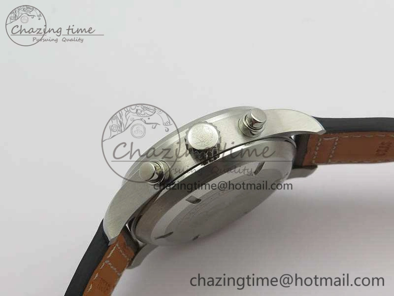 Cozy Pilot Chrono 20th ZF 1:1 Best Edition Black Dial On Brown Leather Strap A 7236