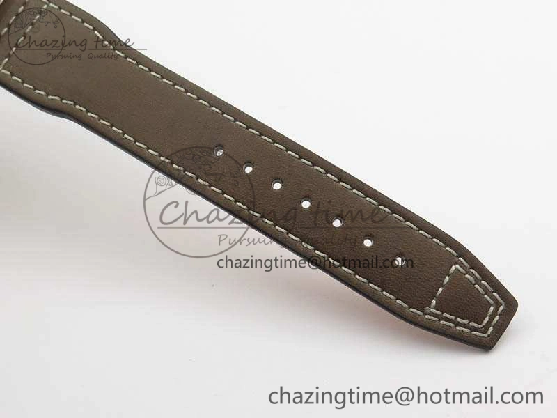 Cozy Pilot Chrono 20th ZF 1:1 Best Edition Black Dial On Brown Leather Strap A 7236